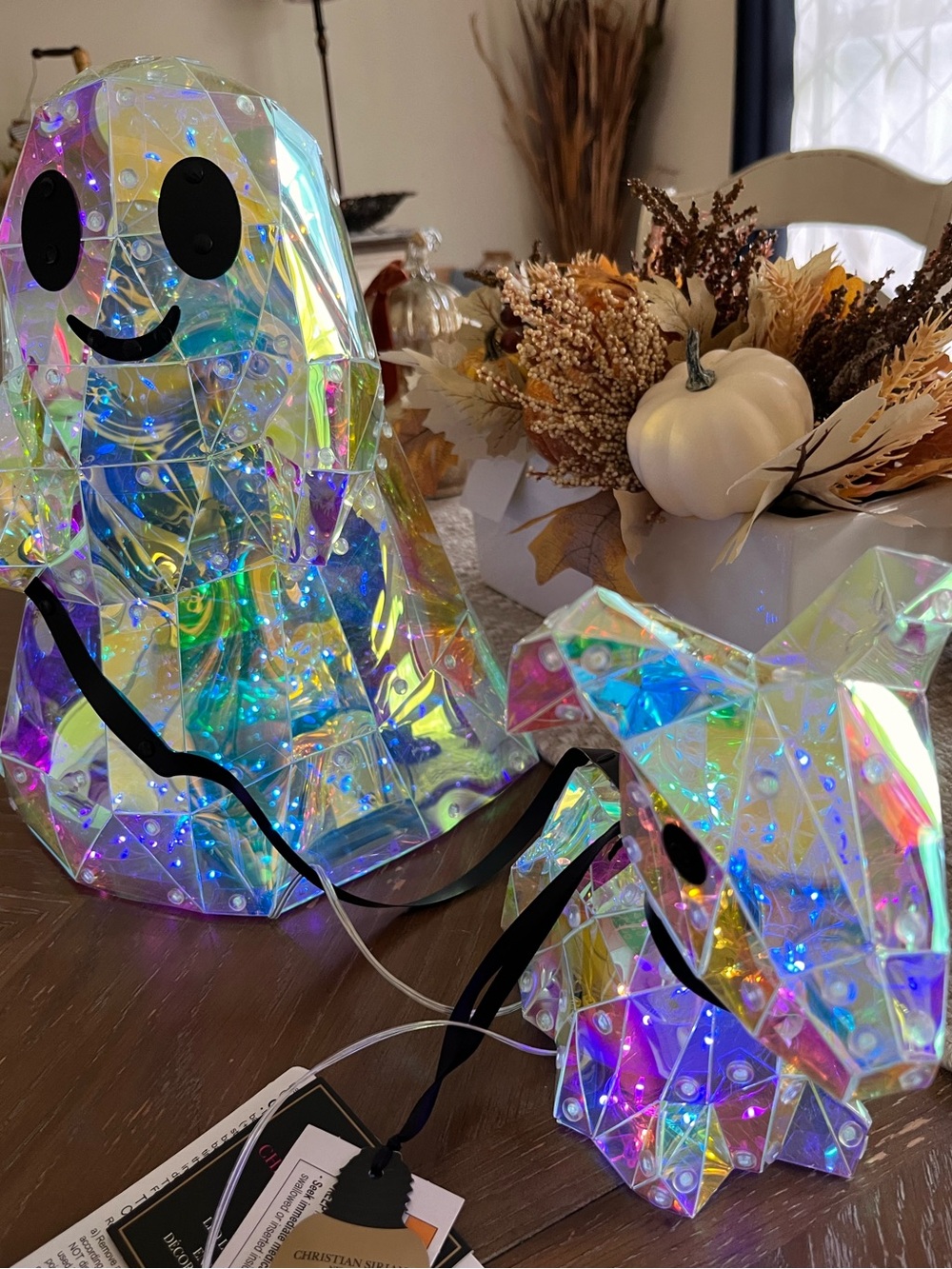Tik Tok Viral Light Up Iridescent Ghost Walking Dog Halloween Decor NWT